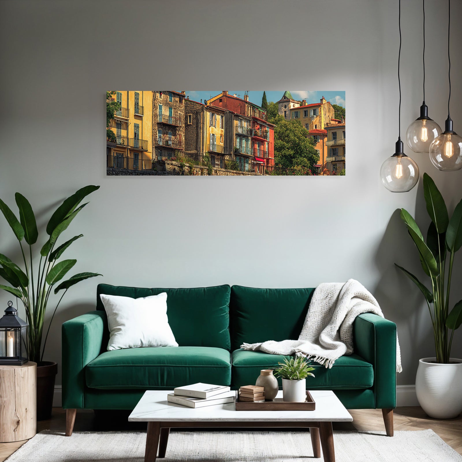 Malerische Strasse Mit Bunten Gebäuden