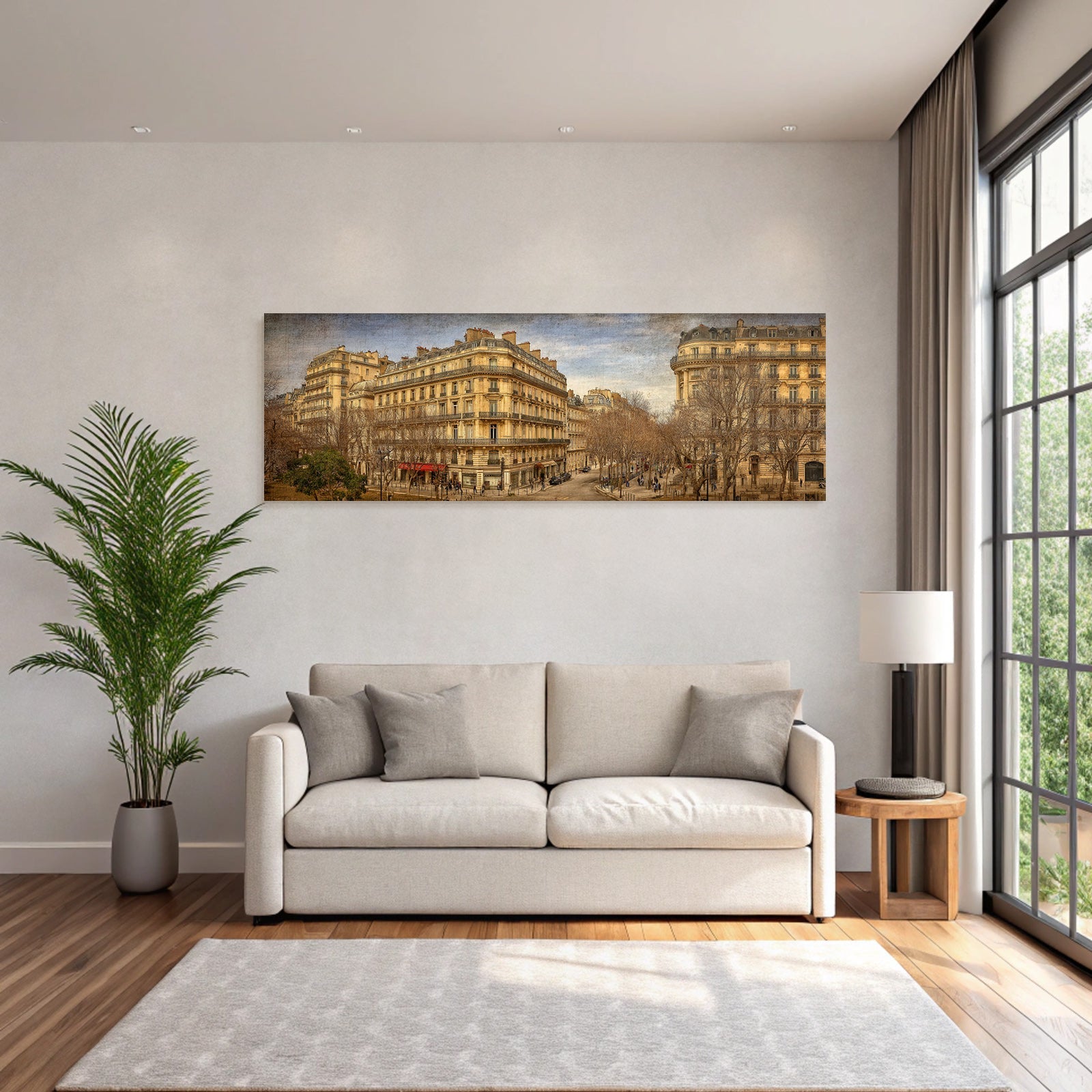 Paris Romantische Altbauarchitektur Mit Kahlen Bäumen