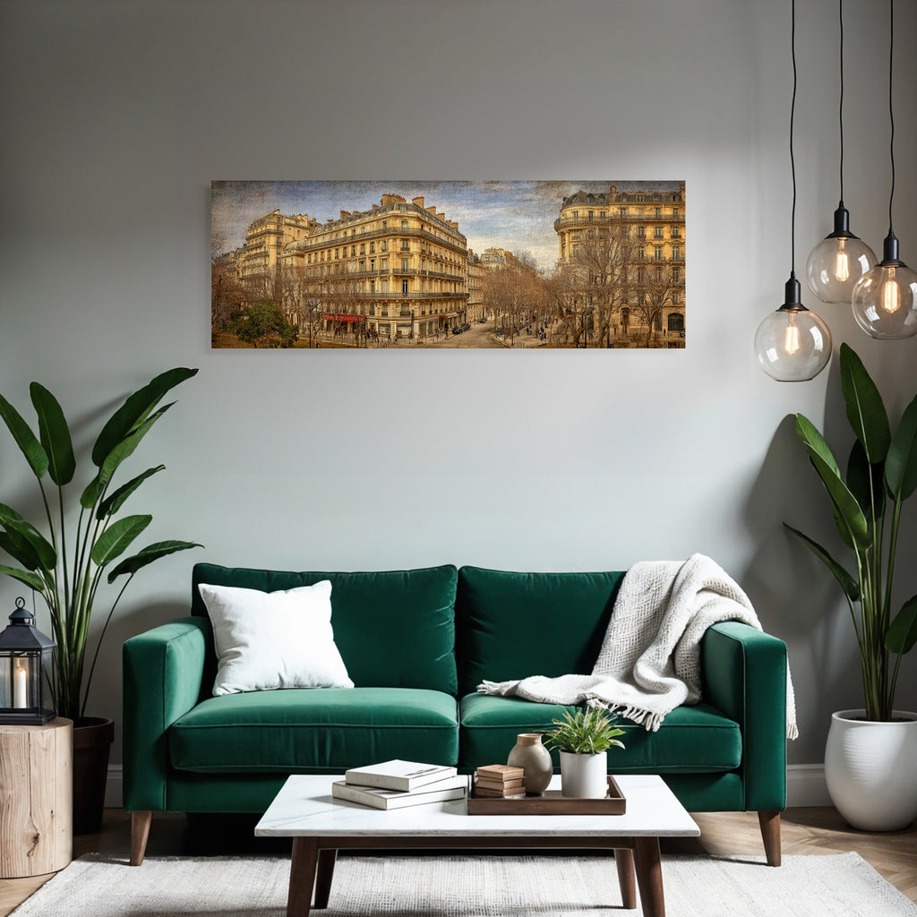 Paris Romantische Altbauarchitektur Mit Kahlen Bäumen