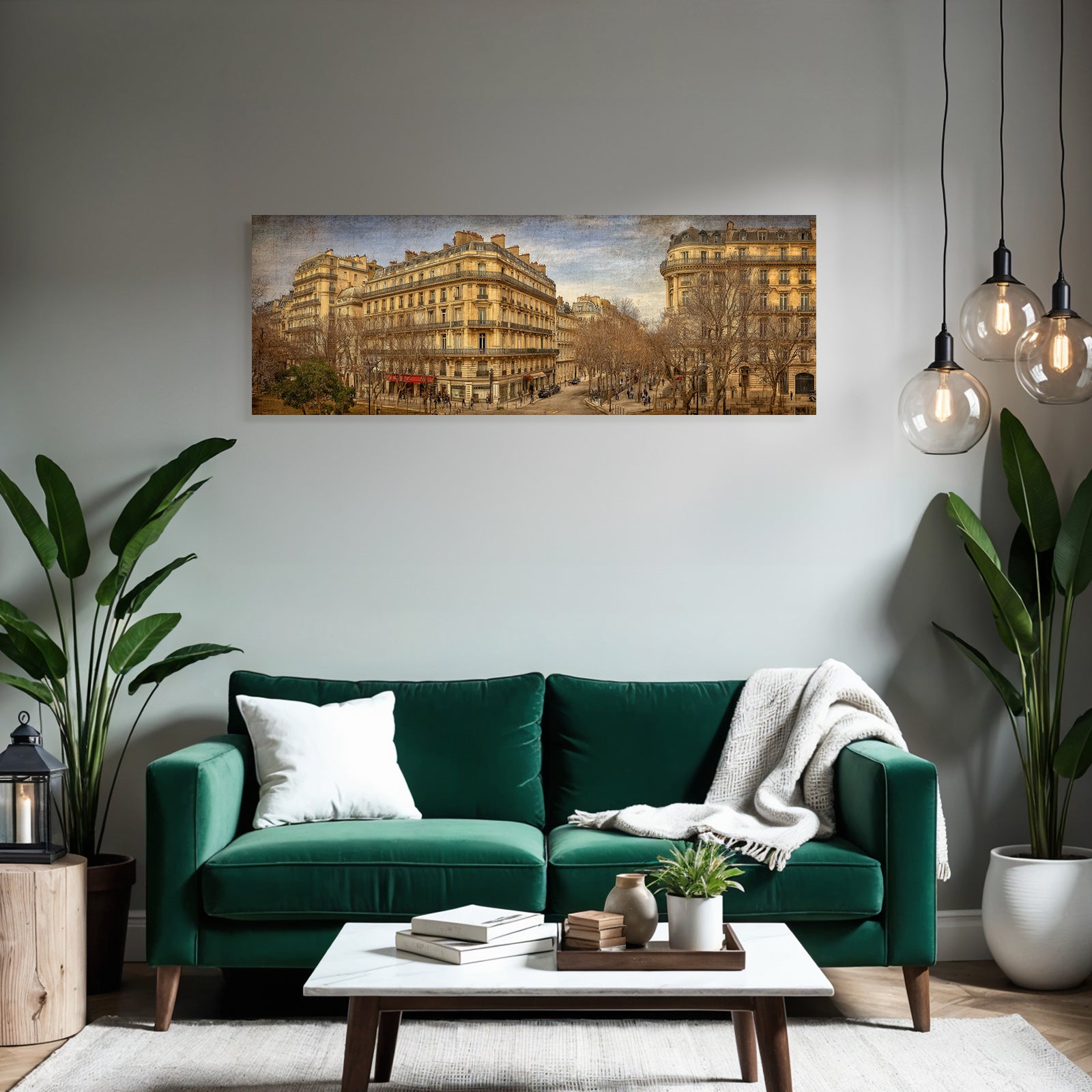Paris Romantische Altbauarchitektur Mit Kahlen Bäumen