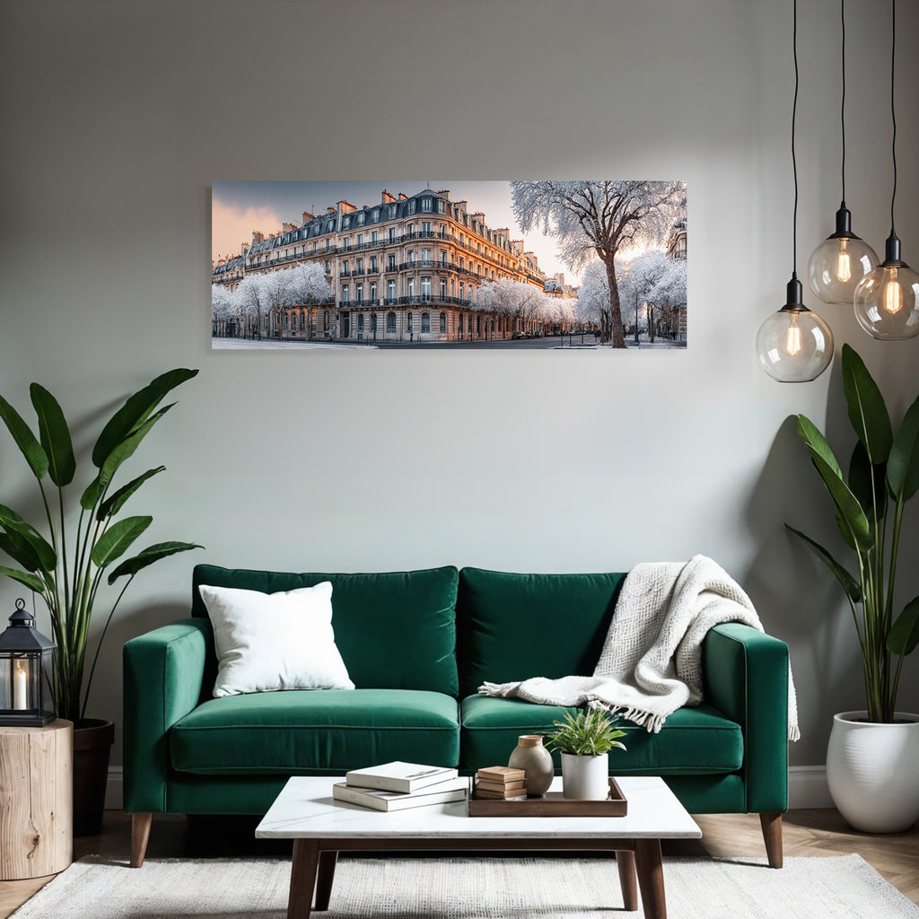 Winterliche Eische Stadt Mit Klassischer Architektur Und Schnee