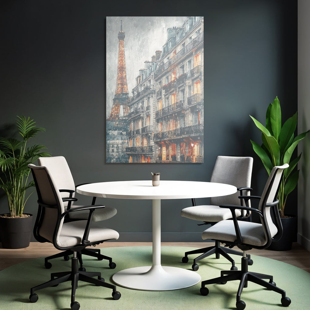 Paris Stadtbild Mit Eiffelturm Und Französischen Hausfassaden