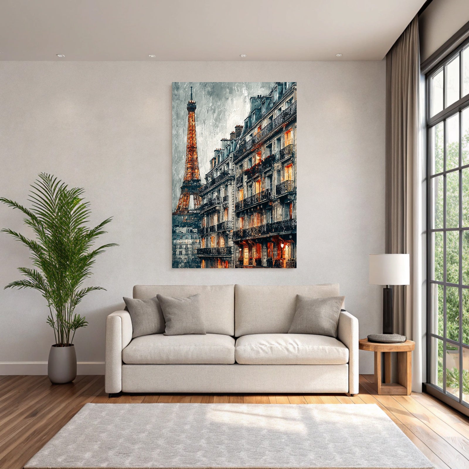 Paris Stadtbild Mit Eiffelturm Und Französischen Hausfassaden