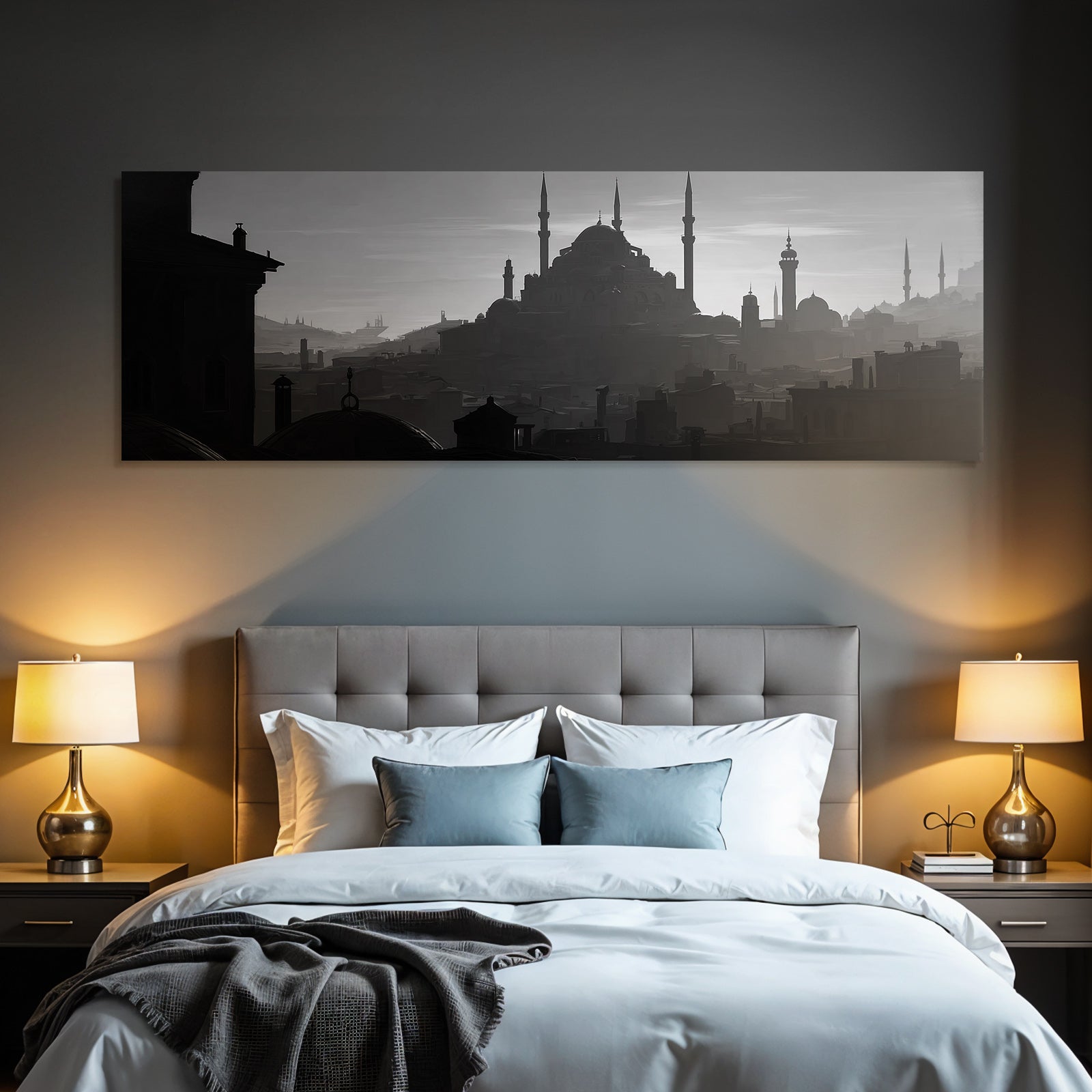 Mystische Silhoütte Einer Orientalischen Stadt
