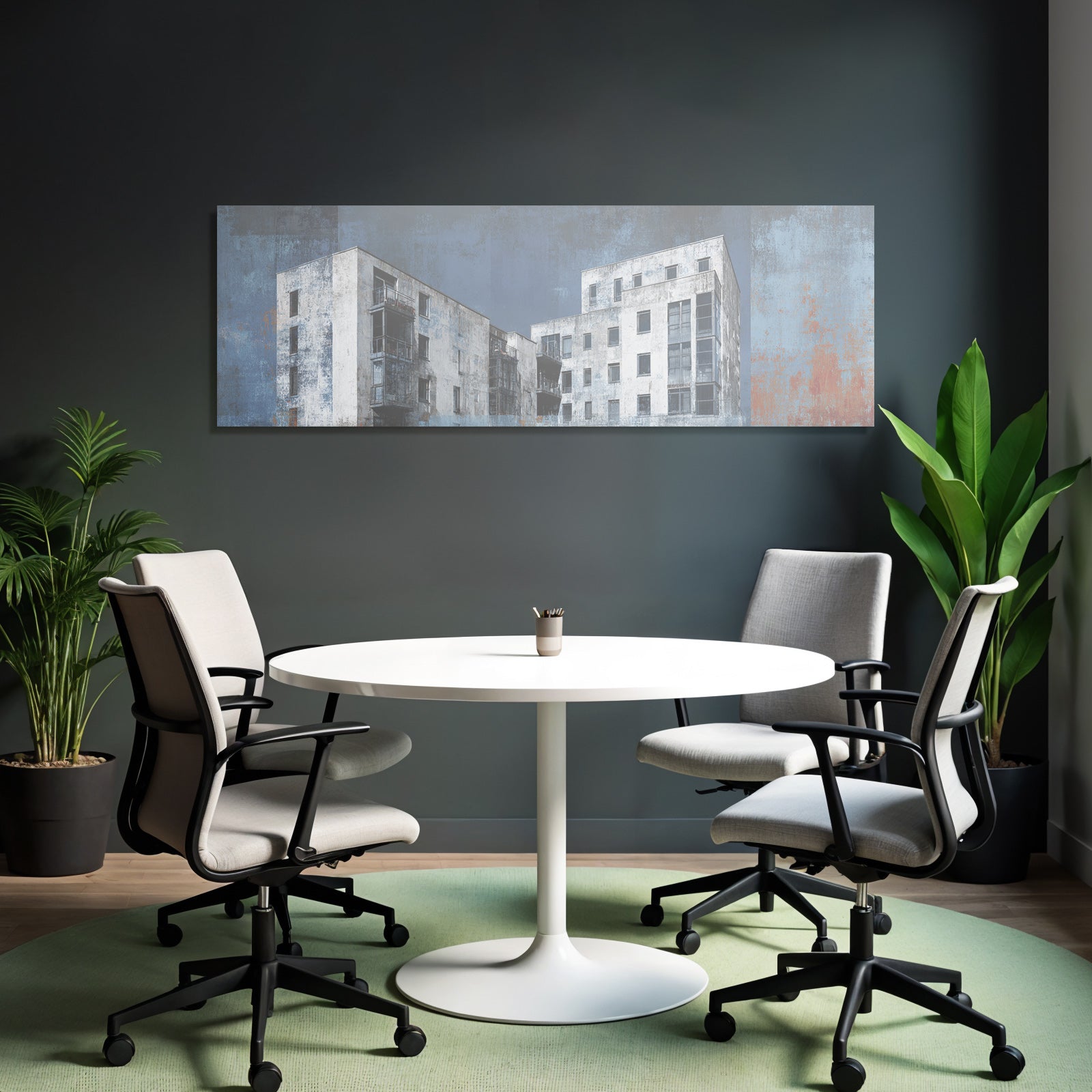 Verwitterte Fassade Eines Modernen Wohnkomplexes