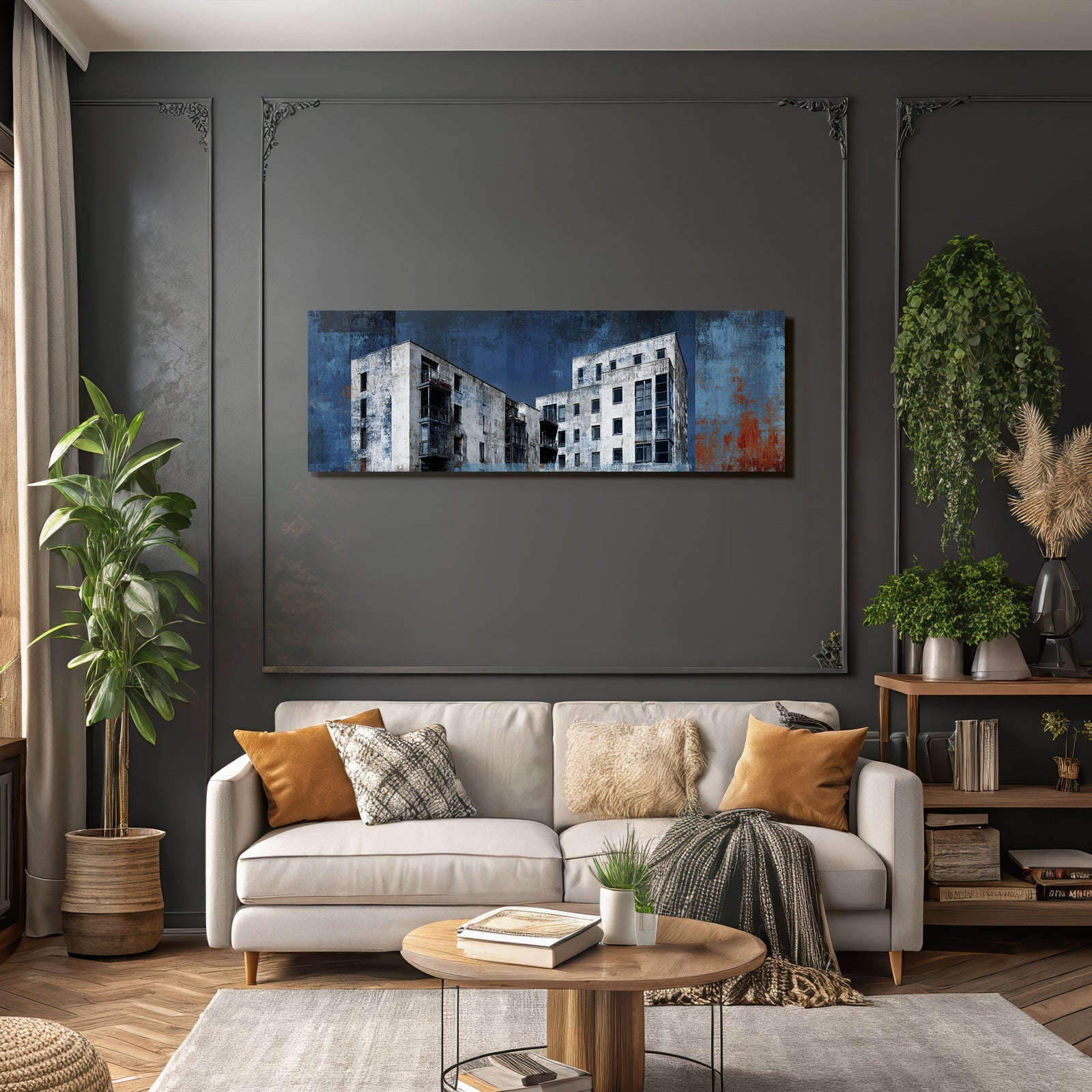 Verwitterte Fassade Eines Modernen Wohnkomplexes