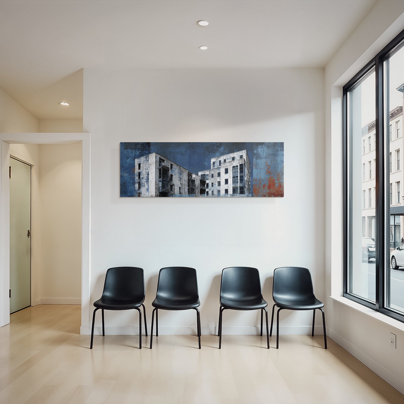 Verwitterte Fassade Eines Modernen Wohnkomplexes