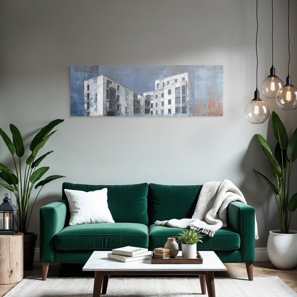 Verwitterte Fassade Eines Modernen Wohnkomplexes