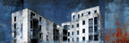Verwitterte Fassade Eines Modernen Wohnkomplexes | Staedtekunst | Laender und Reisen