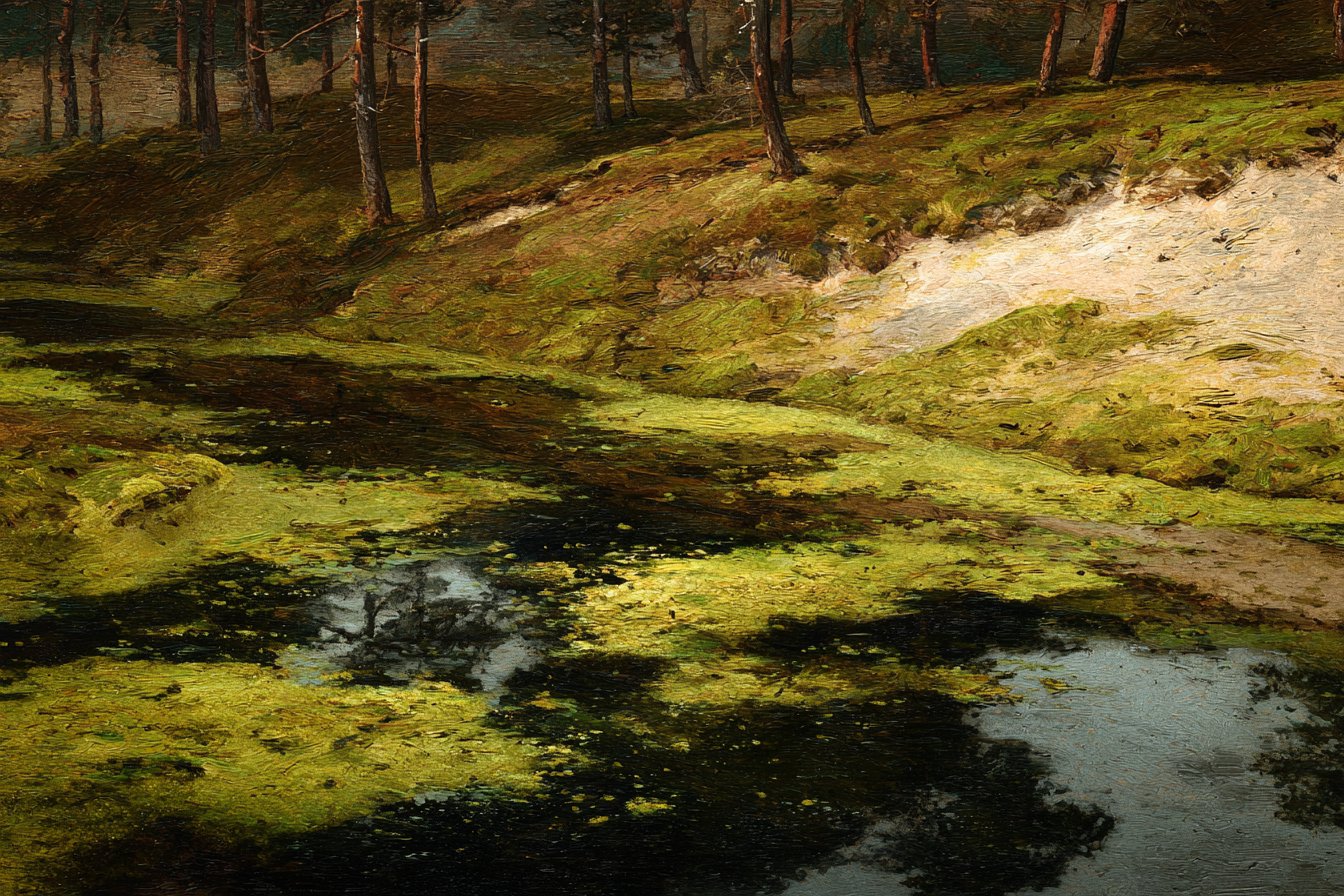 Friedliche Landschaft Mit See Und Wald | Staedtekunst | Laender und Reisen