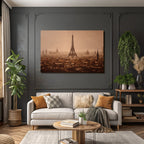 Historische Sepiaansicht Von Paris Mit Turmartiger Monumentdarstellung