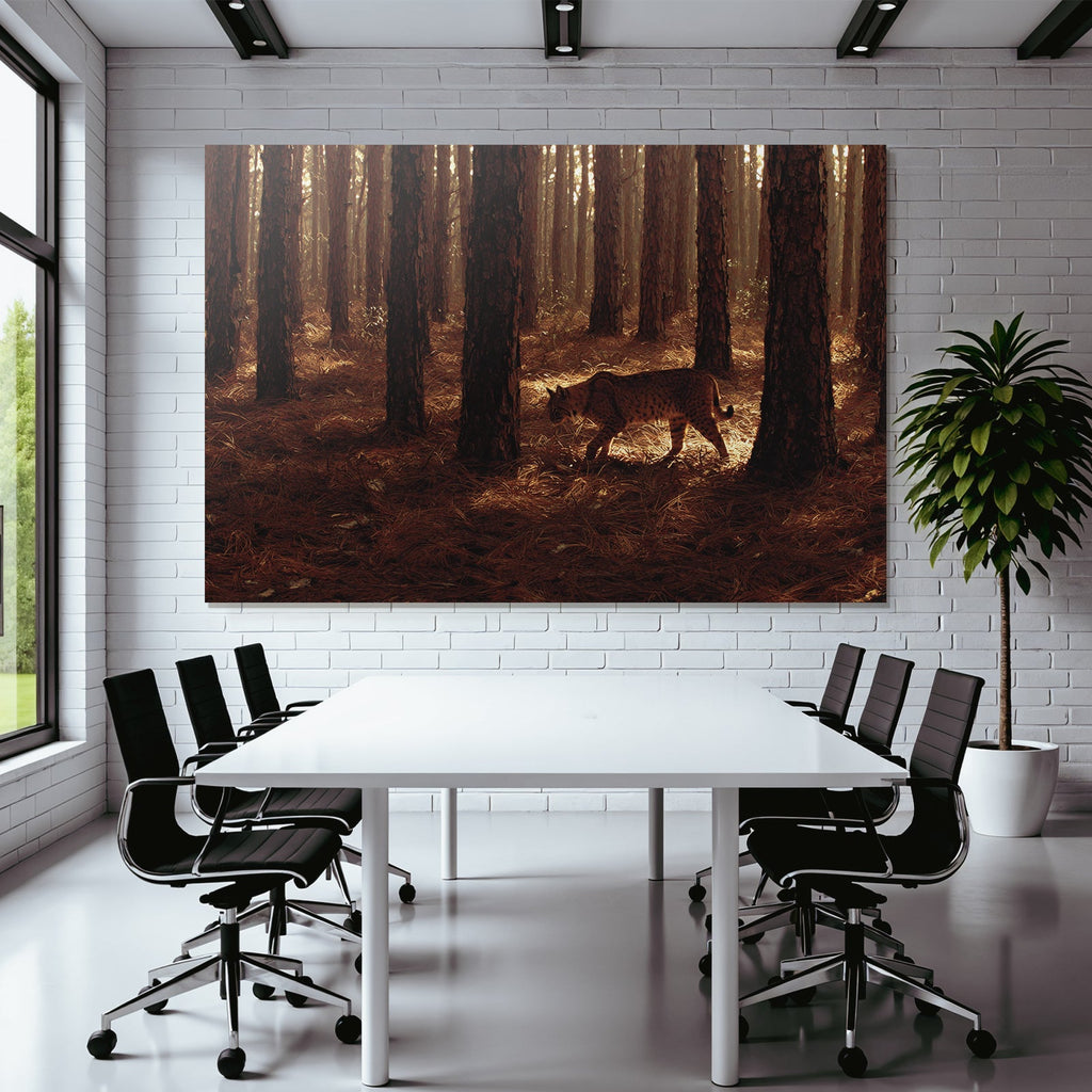 Mystische Luchswanderung Im Herbstlichen Wald