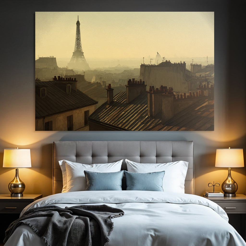 Paris Dachlandschaft Mit Eiffelturm