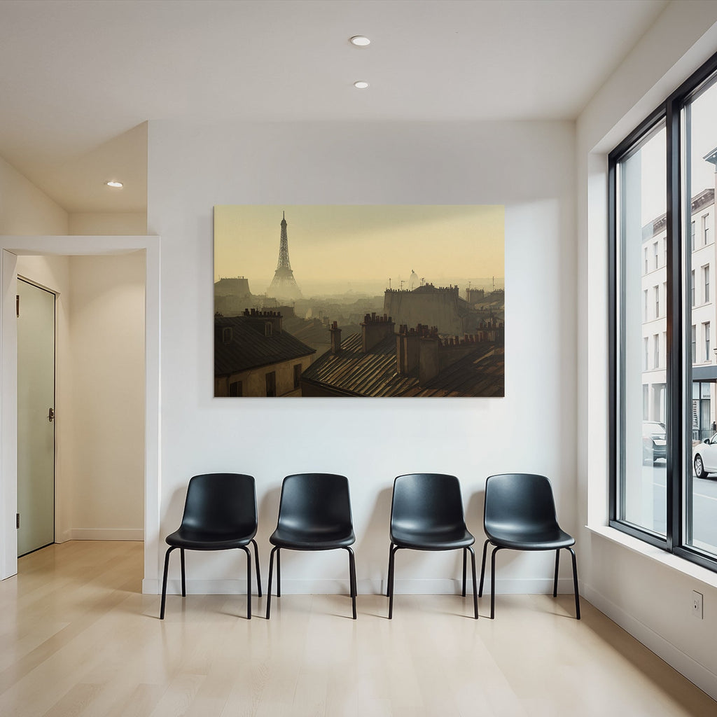 Paris Dachlandschaft Mit Eiffelturm