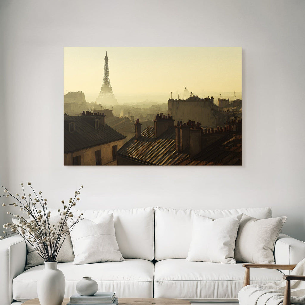 Paris Dachlandschaft Mit Eiffelturm