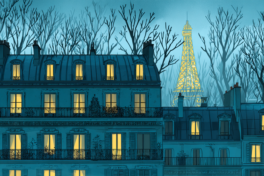 Paris Dämmern Stadtansicht Mit Eiffelturm Ruhige Abendstimmung | Staedtekunst | Laender und Reisen