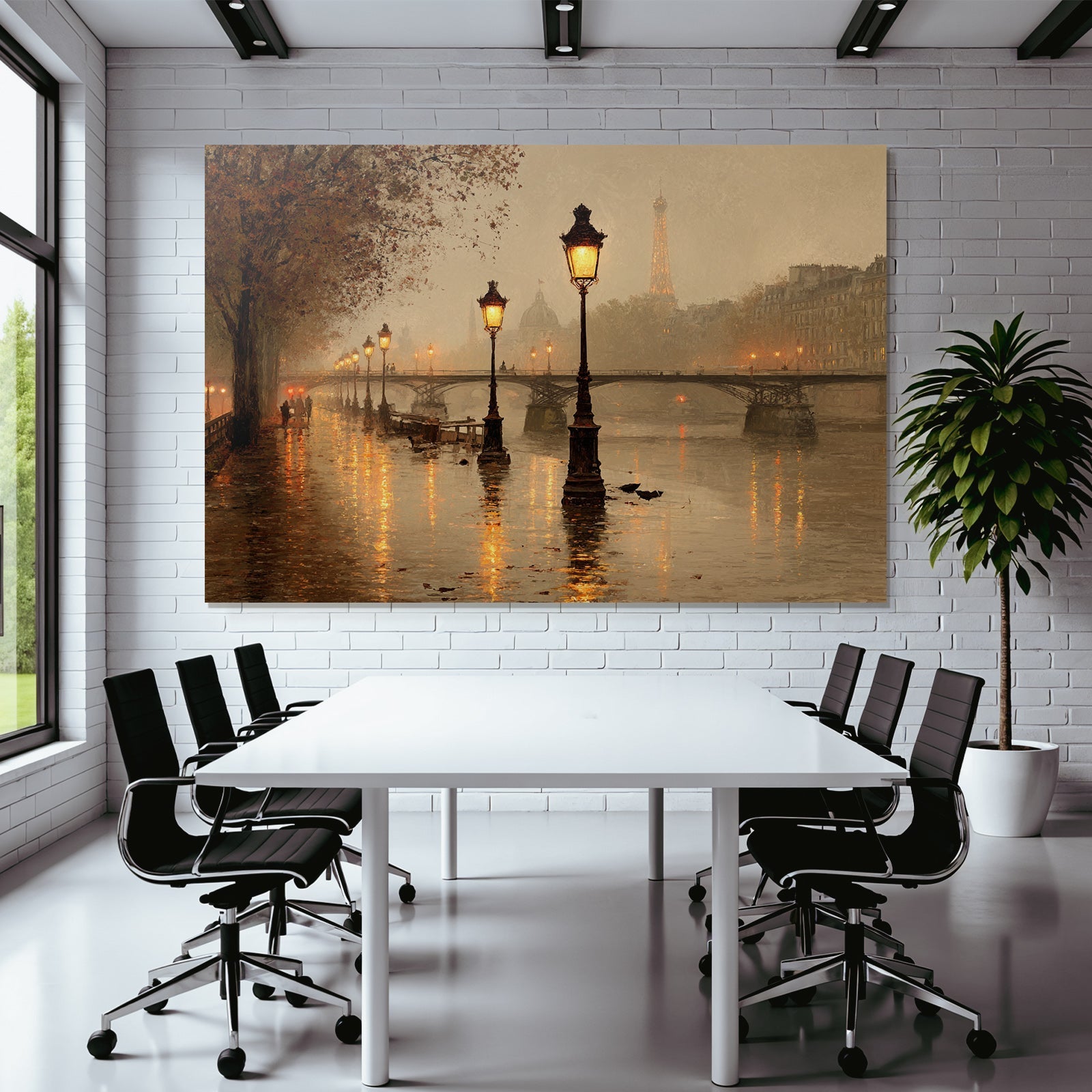 Ruhiger Abendspaziergang An Der Seine In Paris