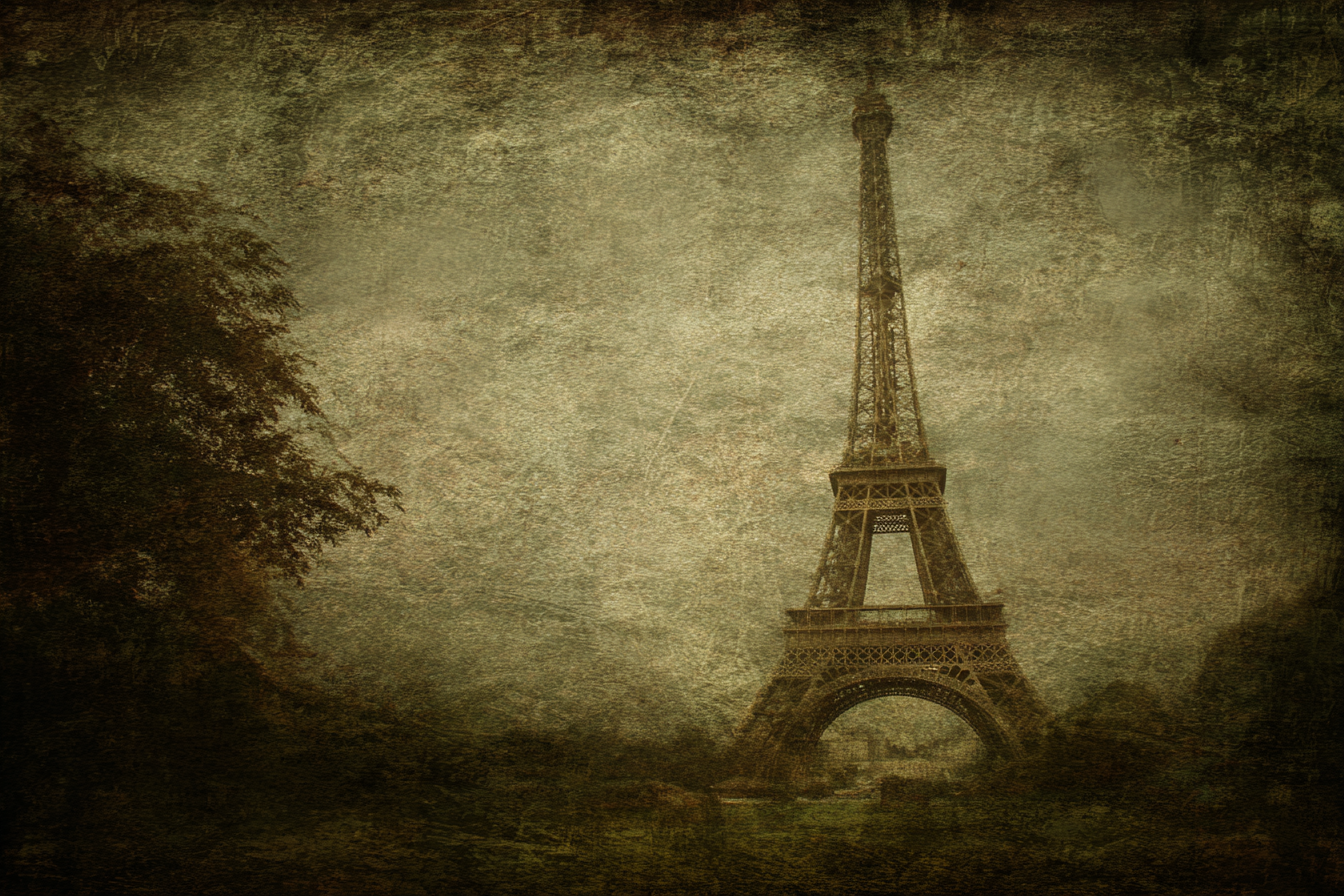 Vintage Eiffelturm In Stimmungsvoller Atmosphäre | Staedtekunst | Laender und Reisen