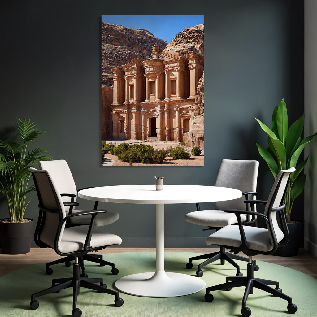 Al Deir Das Kloster In Petra Jordanien