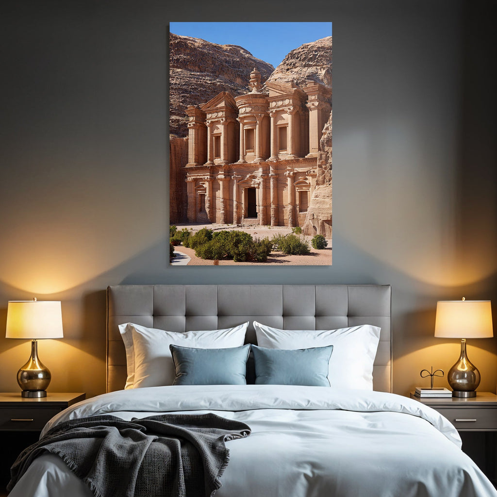 Al Deir Das Kloster In Petra Jordanien
