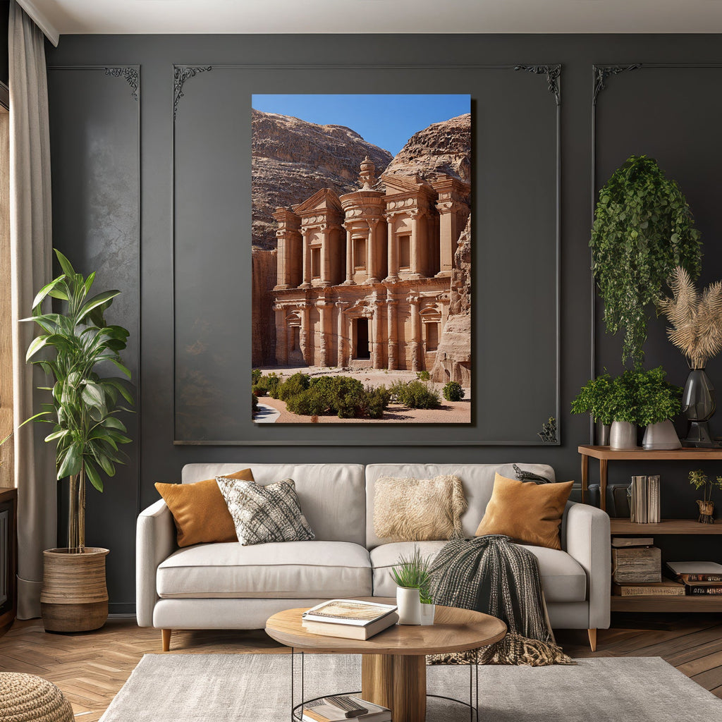 Al Deir Das Kloster In Petra Jordanien