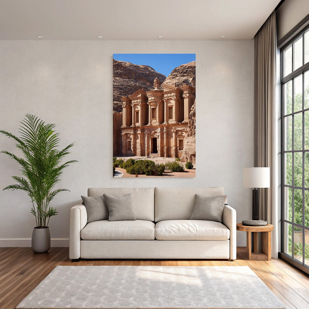 Al Deir Das Kloster In Petra Jordanien