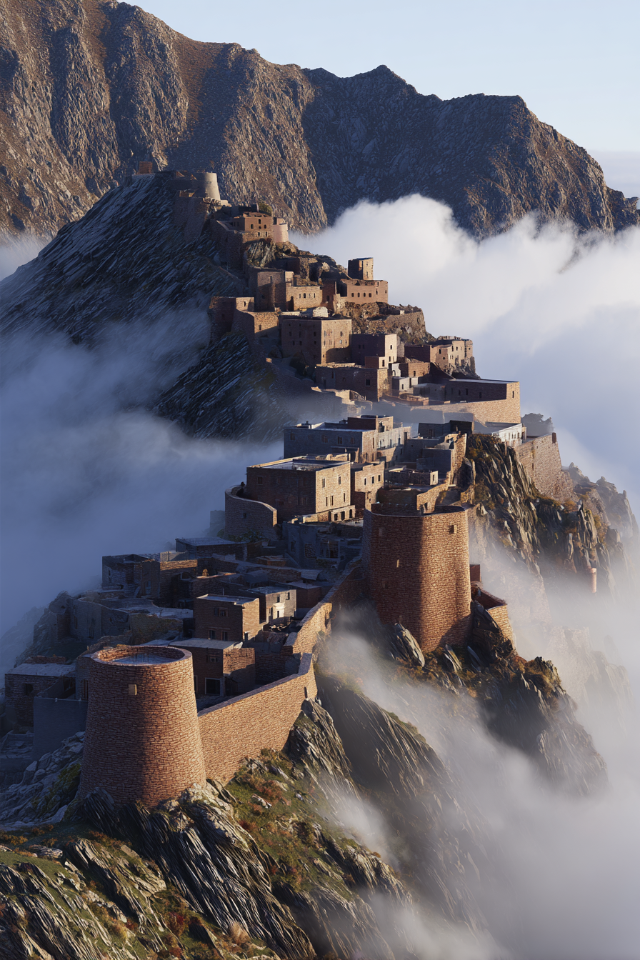 Bergdorf Mit Festung Im Nebel | UNESCO Weltkulturerbe | Laender und Reisen