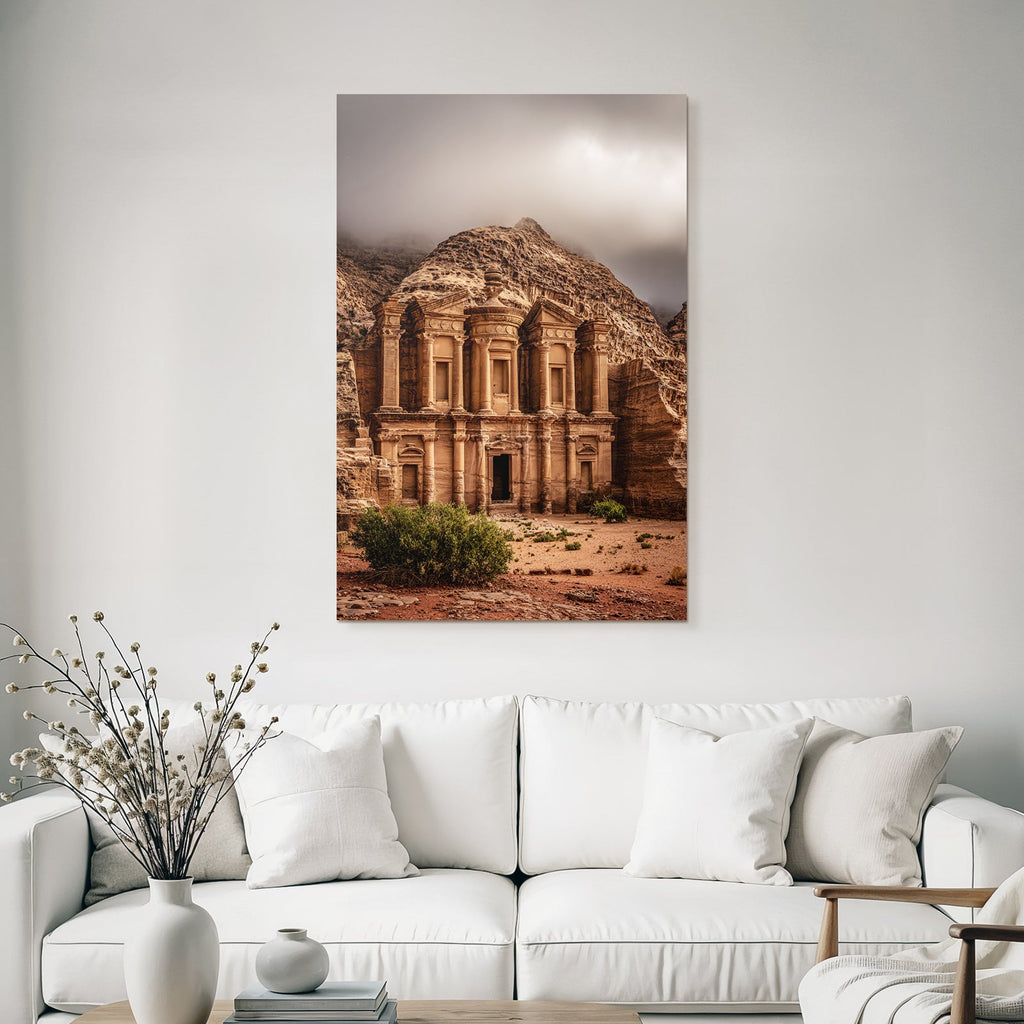 Felsentempel In Petra Jordanien