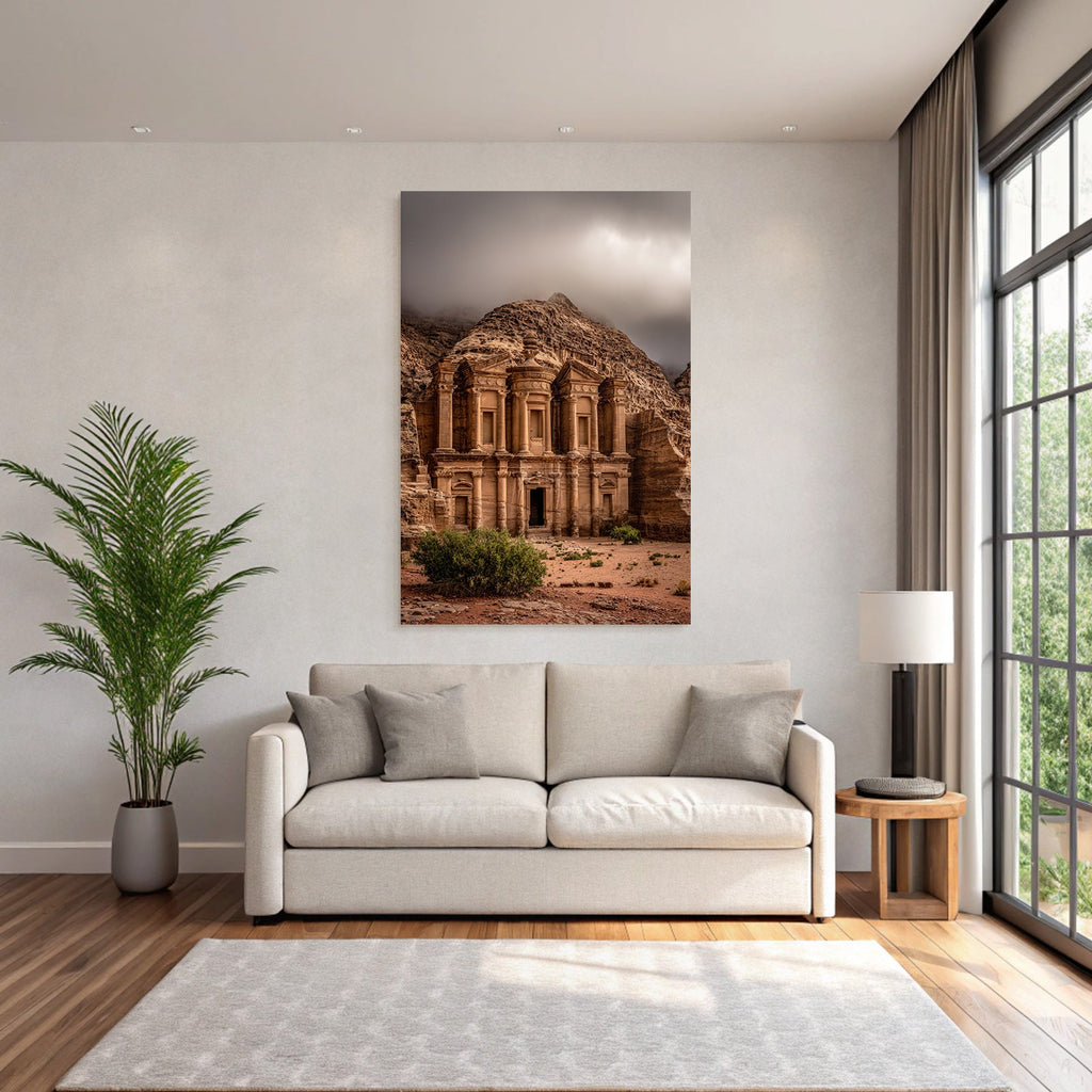 Felsentempel In Petra Jordanien