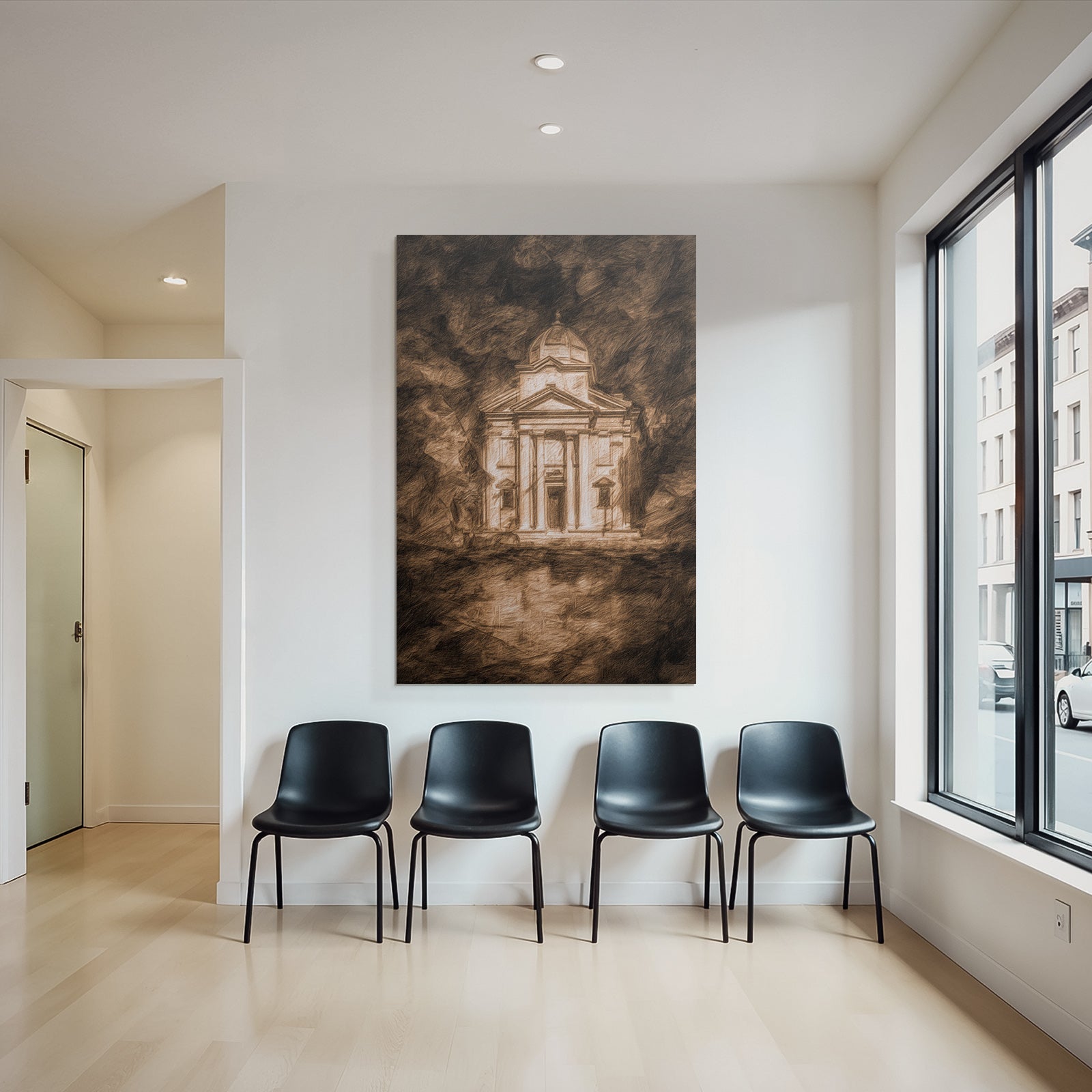 Historisches Gebäude Mit Kuppel Impressionistisch