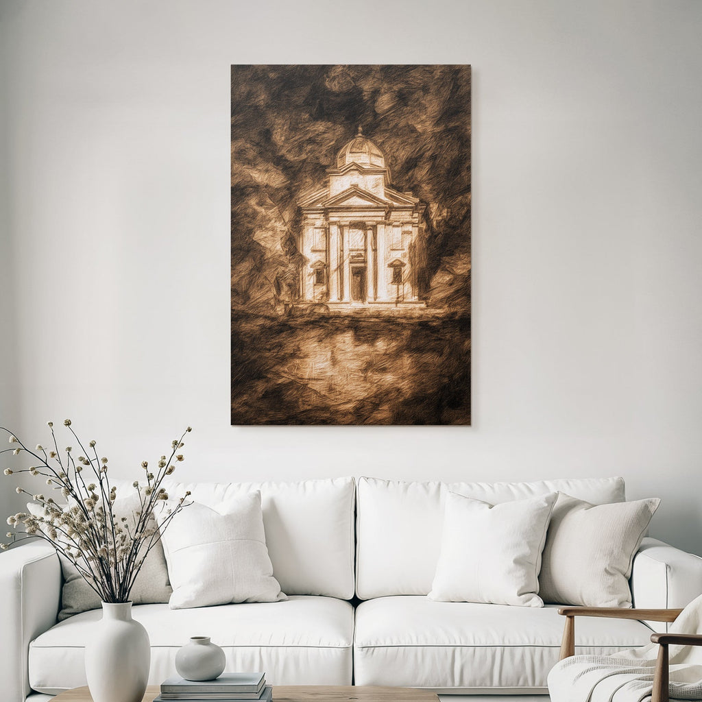 Historisches Gebäude Mit Kuppel Impressionistisch