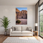 Kloster Aldeir In Petra Jordanien Felsarchitektur Nabatäische Architektur Und Wüstenlandschaft