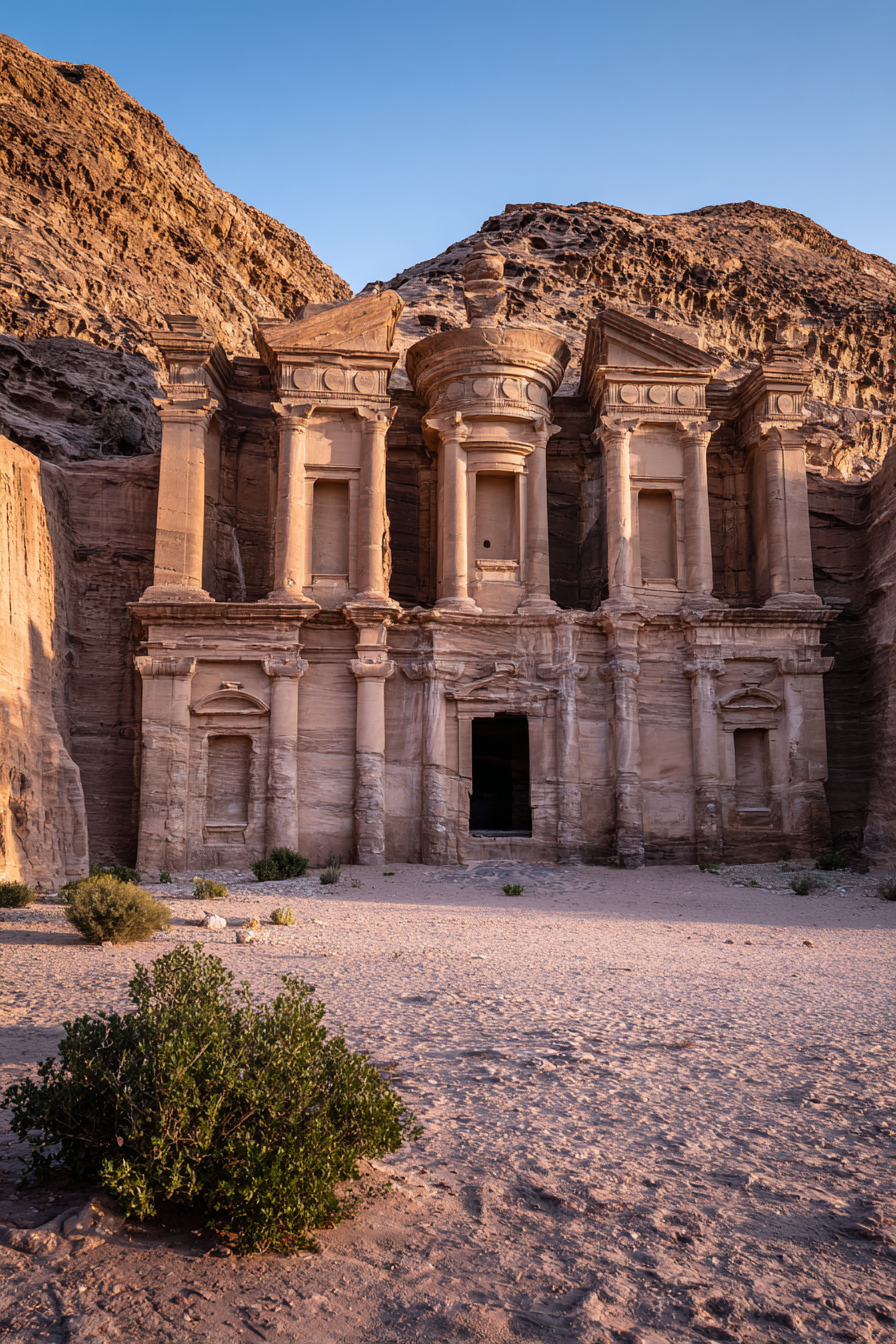 Kloster Aldeir In Petra Jordanien Felsarchitektur Nabatäische Architektur Und Wüstenlandschaft | UNESCO Weltkulturerbe | Laender und Reisen