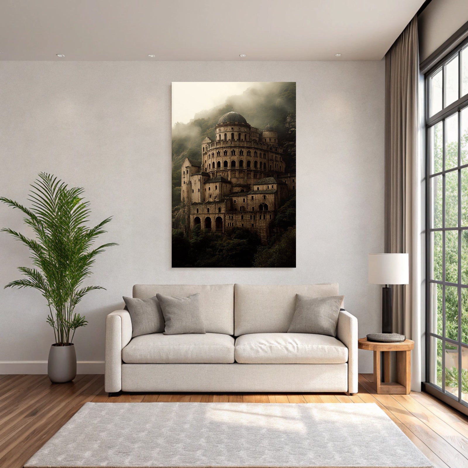 Nebelschloss In Den Bergen