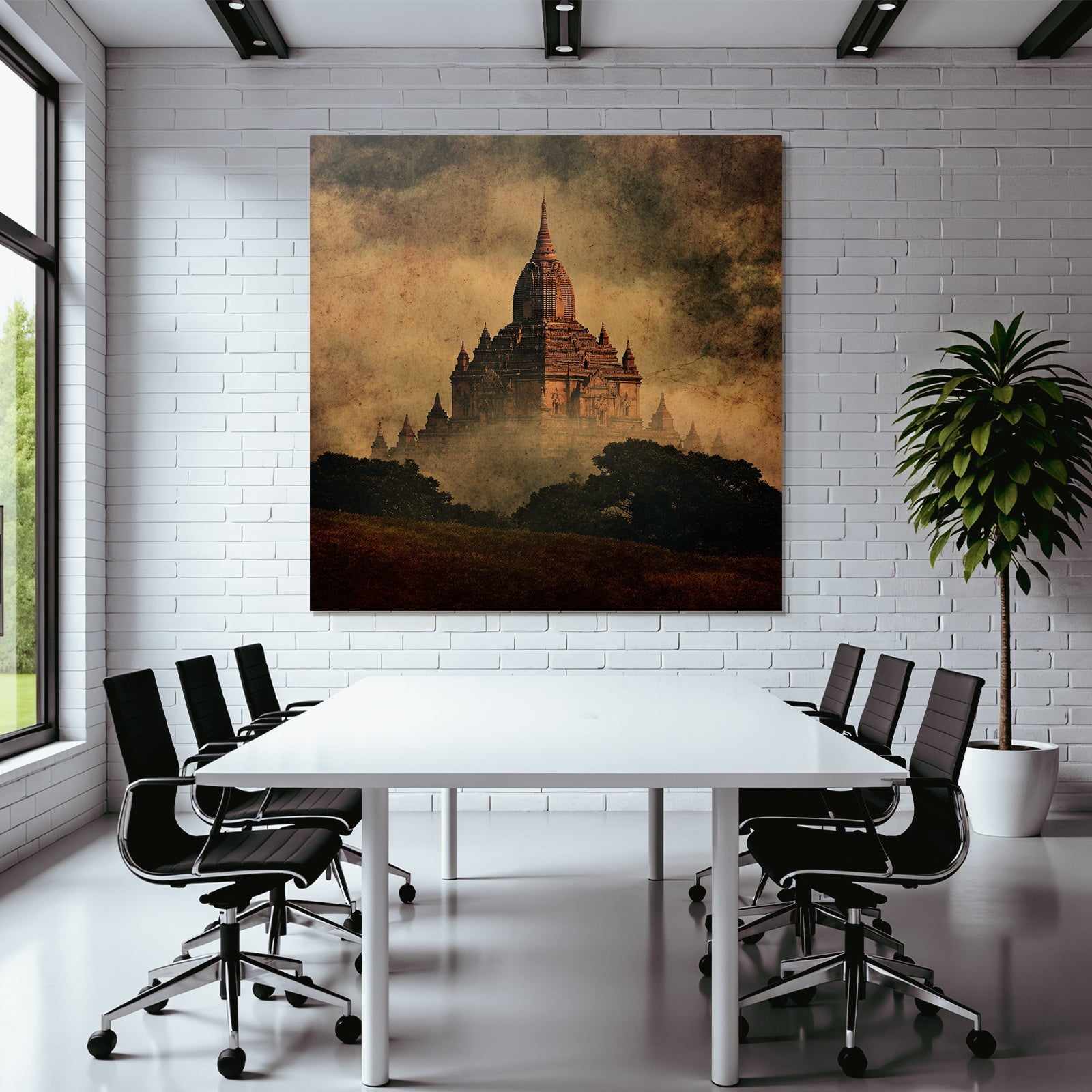 Alter Tempel Im Nebel