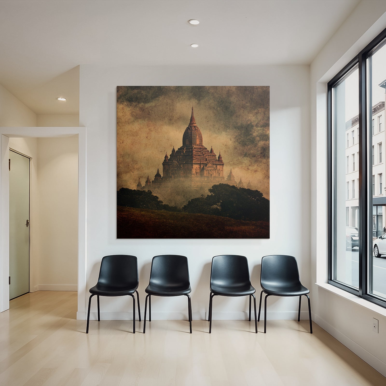 Alter Tempel Im Nebel