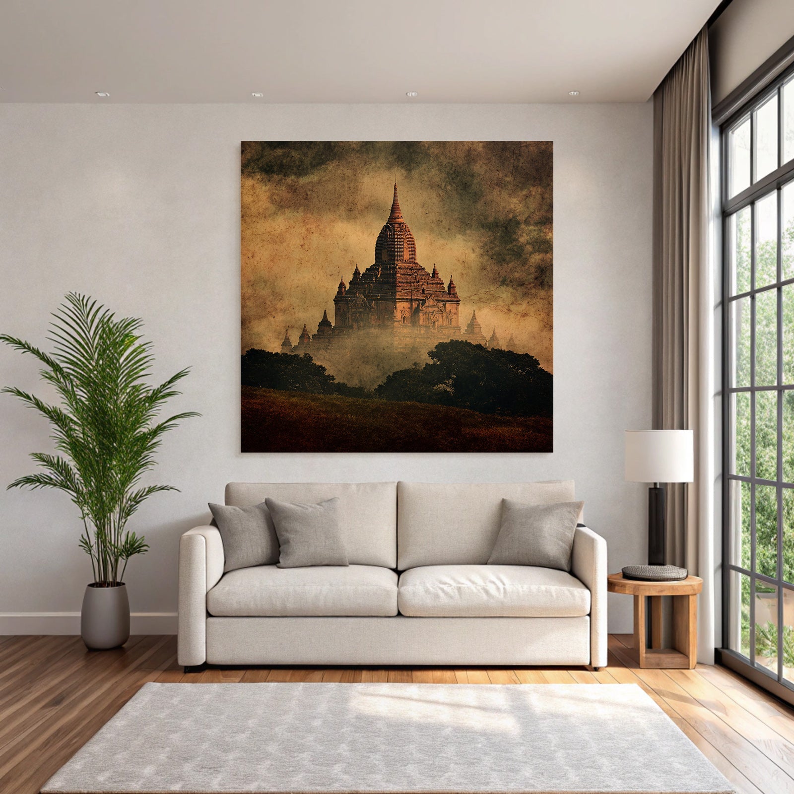 Alter Tempel Im Nebel