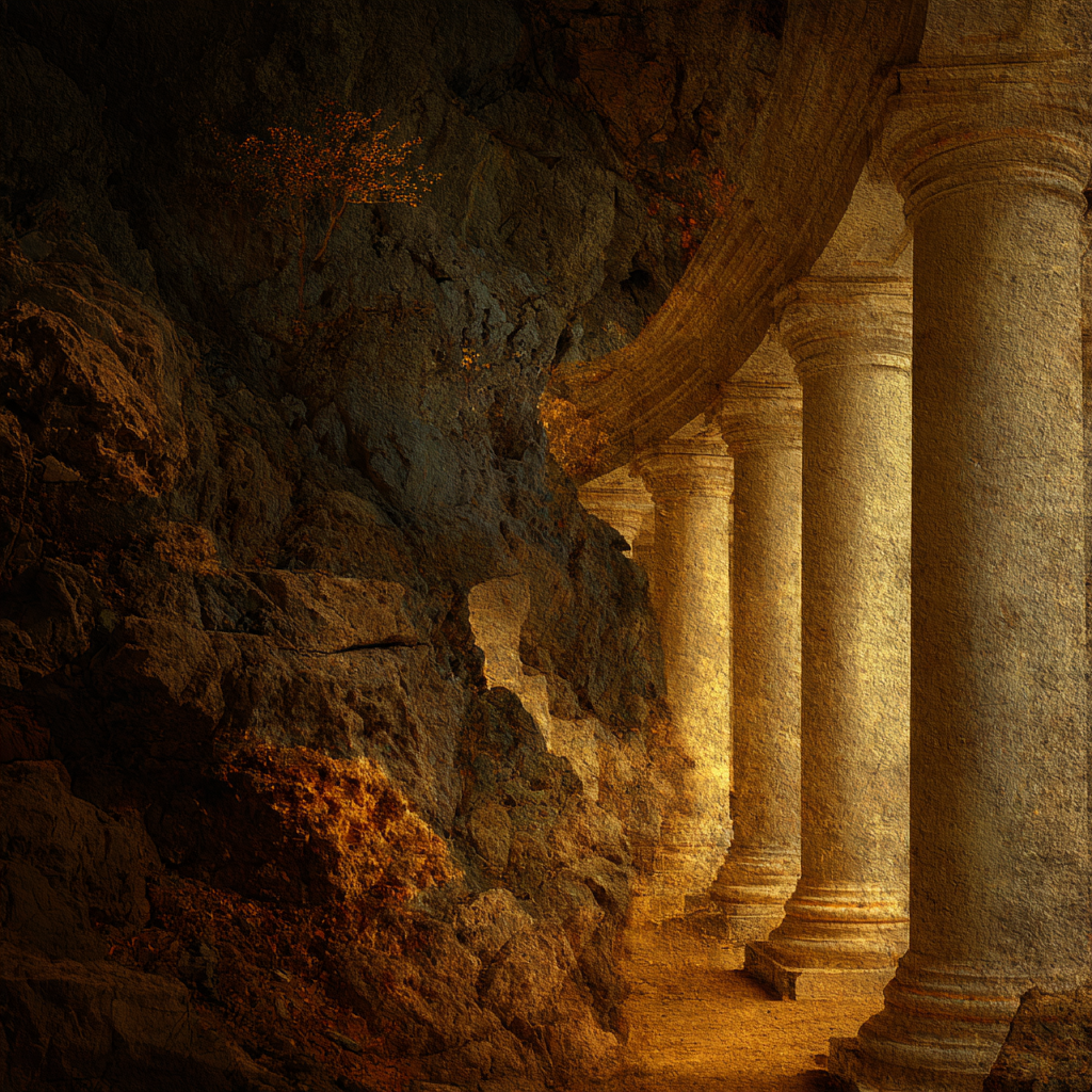 Antike Säulen In Grottenhöhle | UNESCO Weltkulturerbe | Laender und Reisen