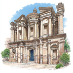 Die Fassade Der Schatzkammer In Petra | UNESCO Weltkulturerbe | Laender und Reisen