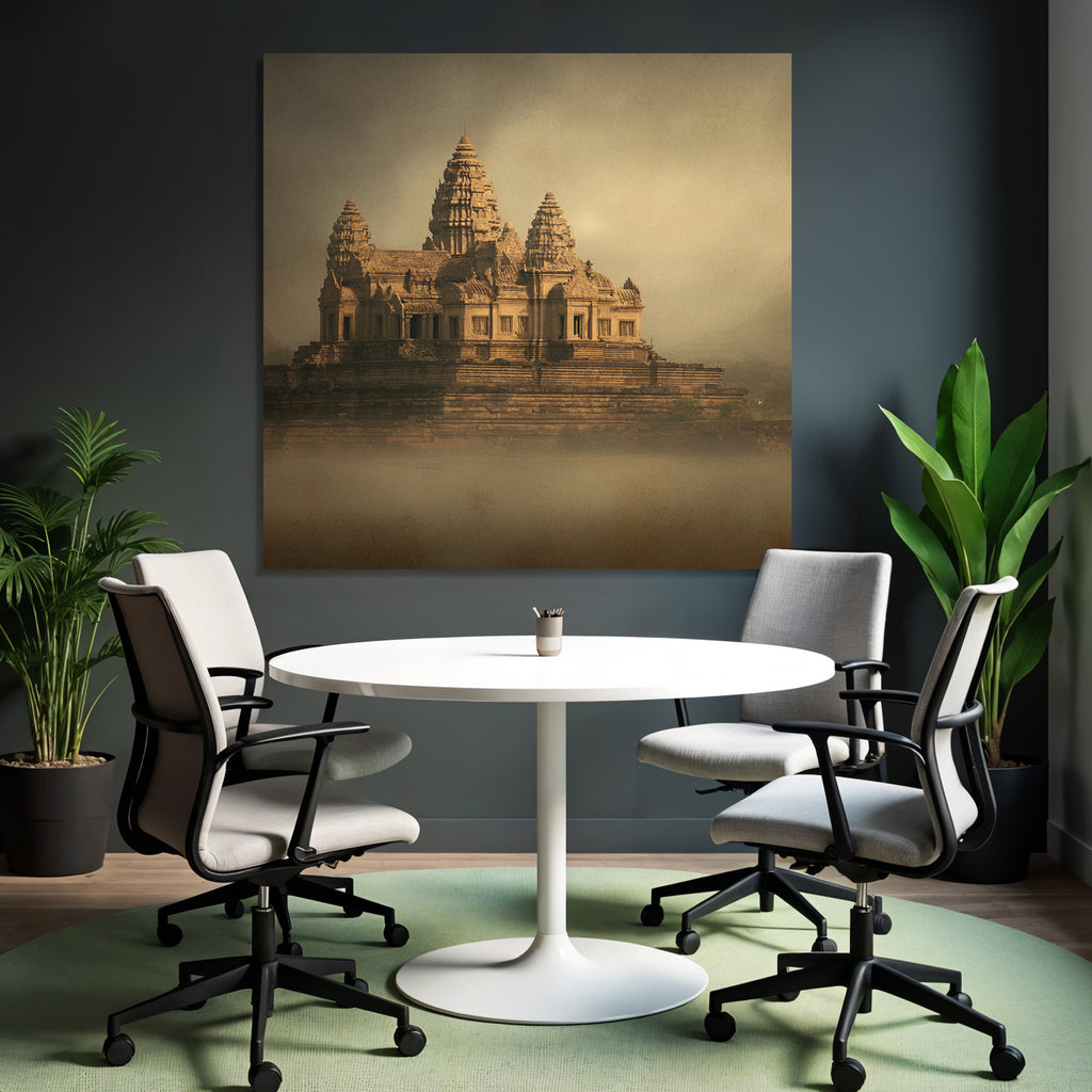 Ethereale Tempelarchitektur Im Vintage Stil