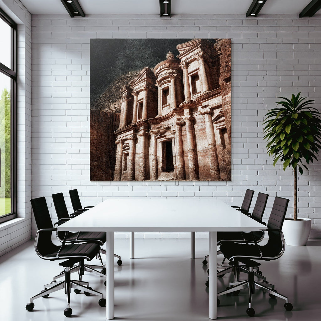 Felsstadt Petra Schatzhausfassade