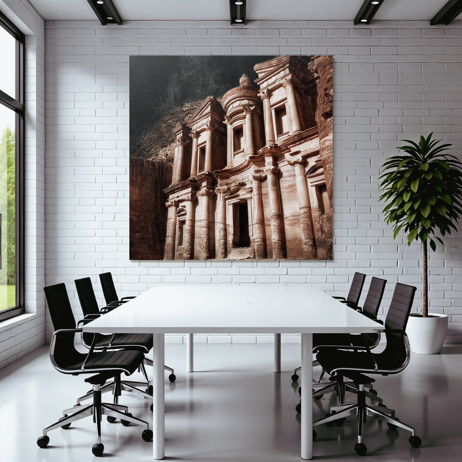 Felsstadt Petra Schatzhausfassade