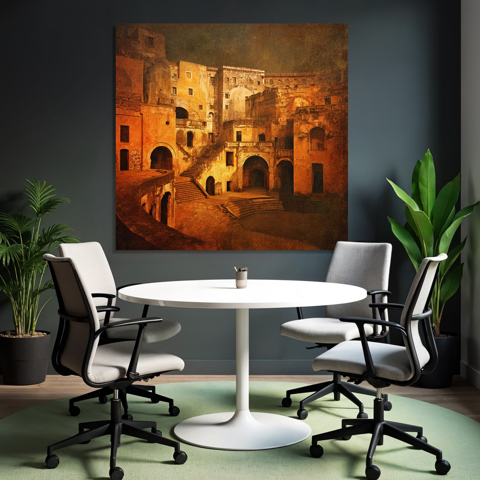 Historische Ruine Mit Treppen Und Bogen