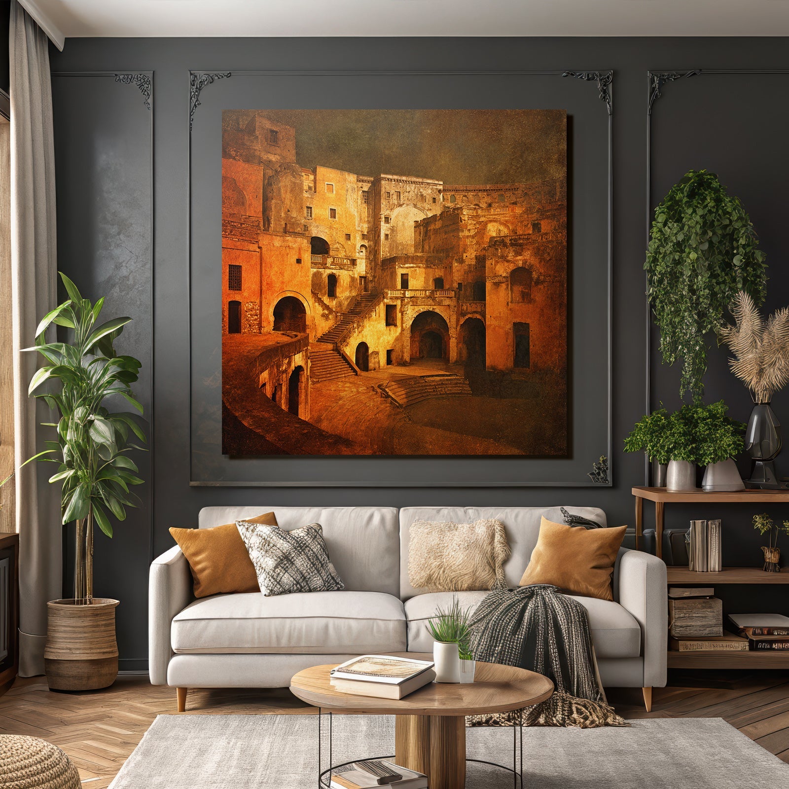 Historische Ruine Mit Treppen Und Bogen