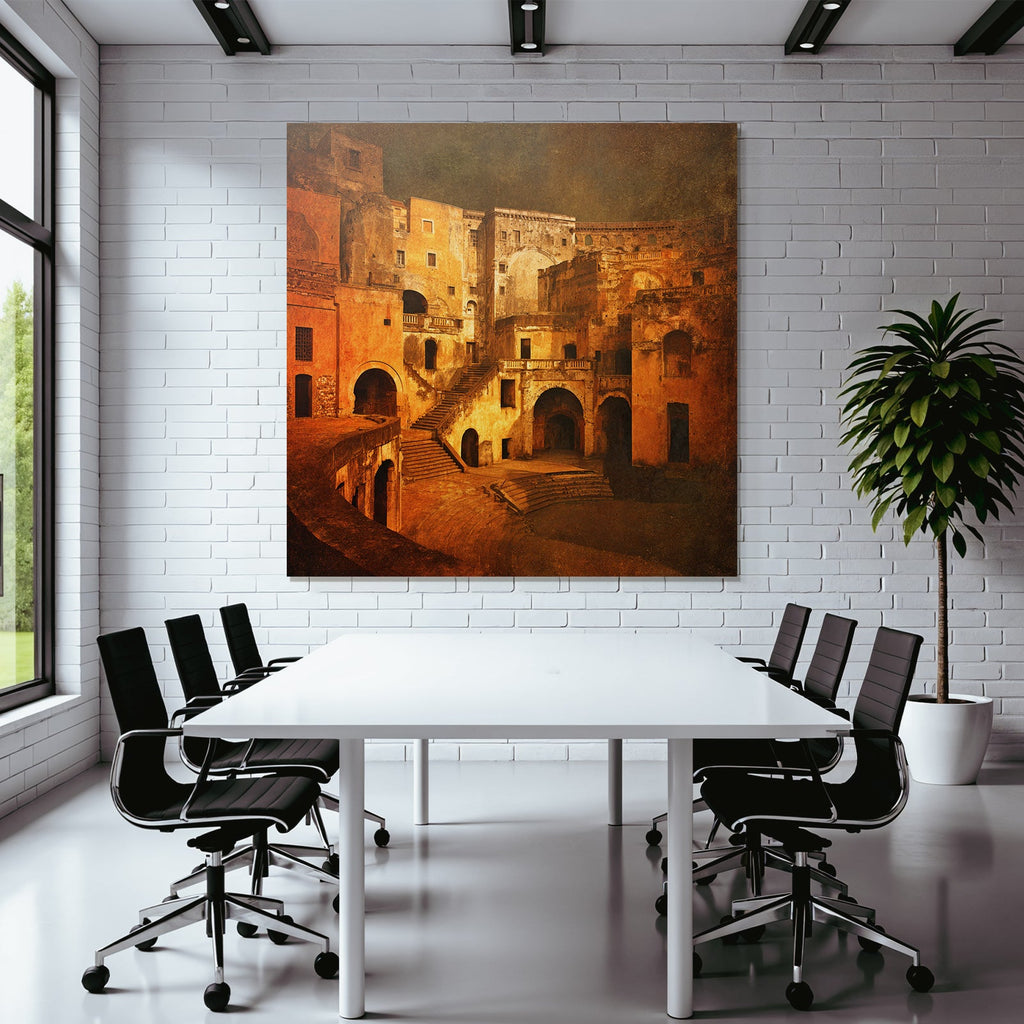 Historische Ruine Mit Treppen Und Bogen
