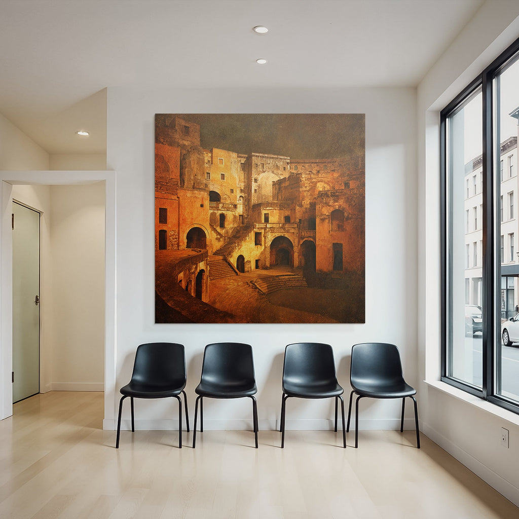 Historische Ruine Mit Treppen Und Bogen
