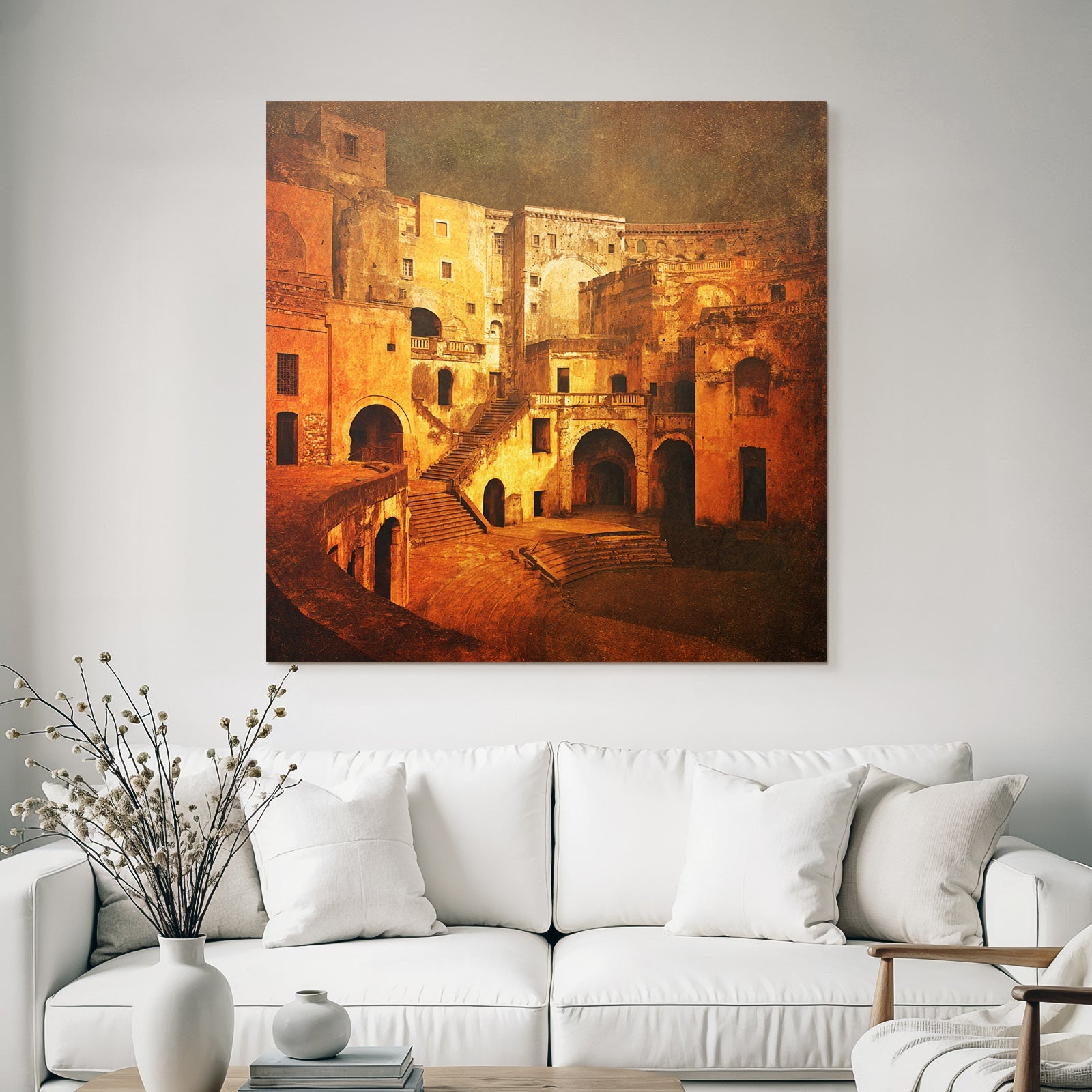 Historische Ruine Mit Treppen Und Bogen