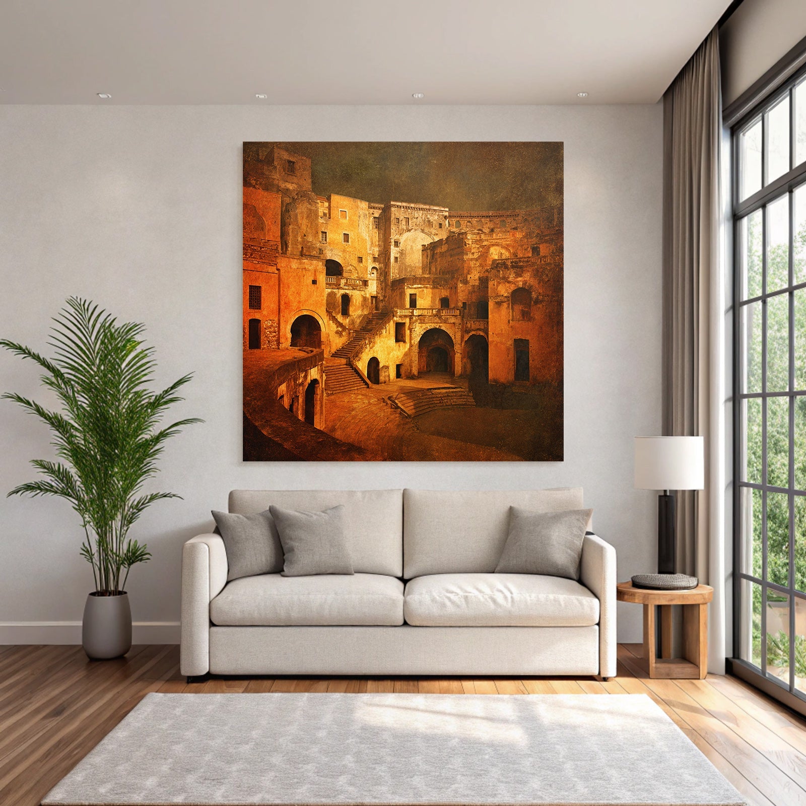 Historische Ruine Mit Treppen Und Bogen