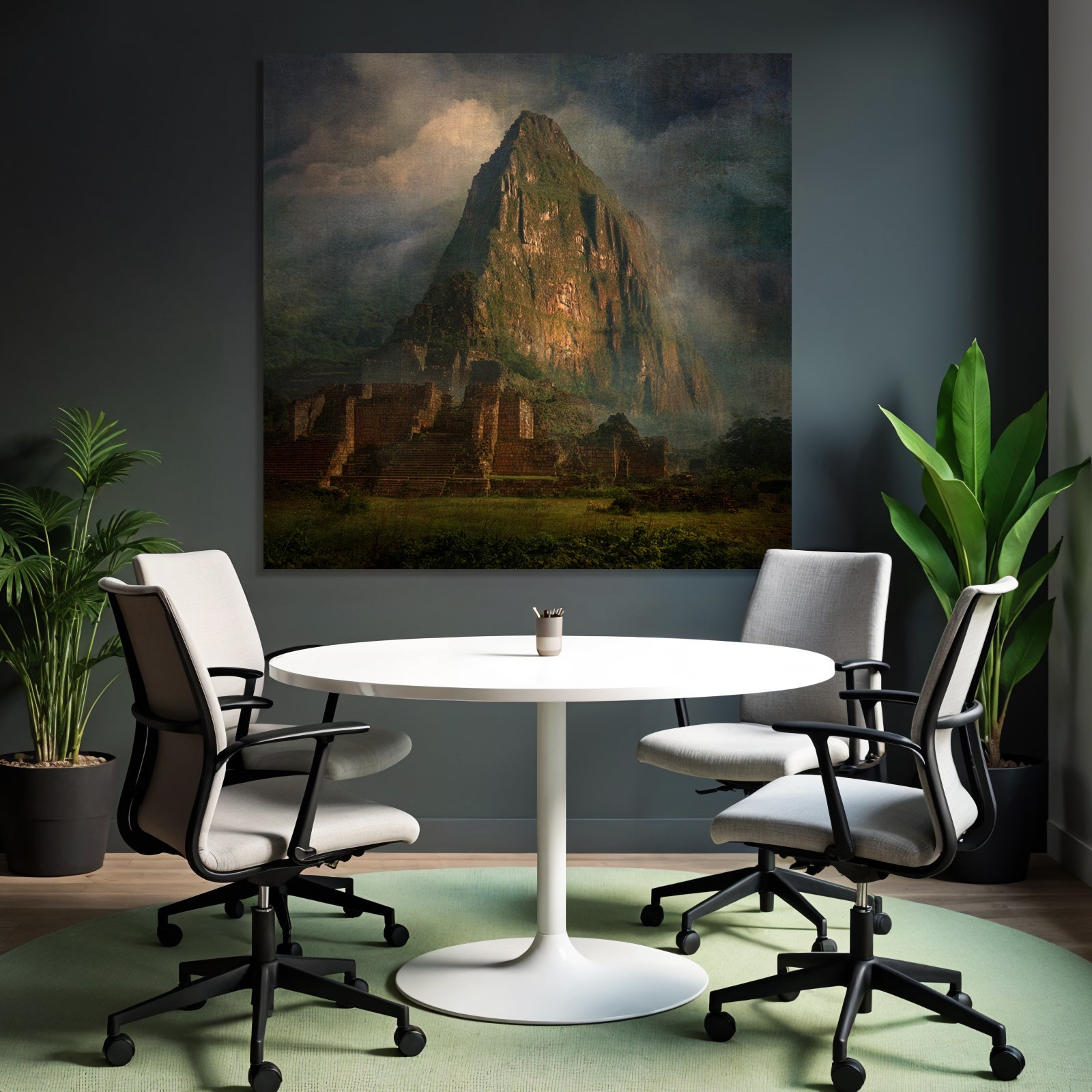 Mystische Berglandschaft Mit Alten Steinruinen