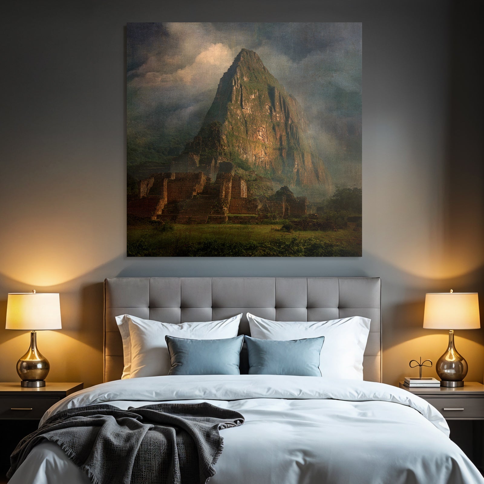 Mystische Berglandschaft Mit Alten Steinruinen